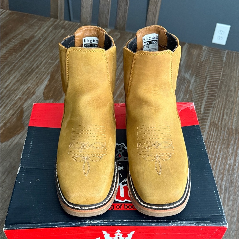 King welt ARIZONA 6" PULL UP SQUARE TOE SOFT TOE LIGHTWEIGHT WORK BOOT size 8.5
